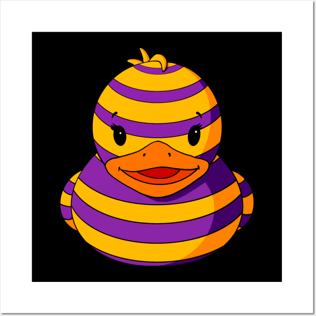 Striped Egg Rubber Duck Wall Art by Alisha Ober Designs